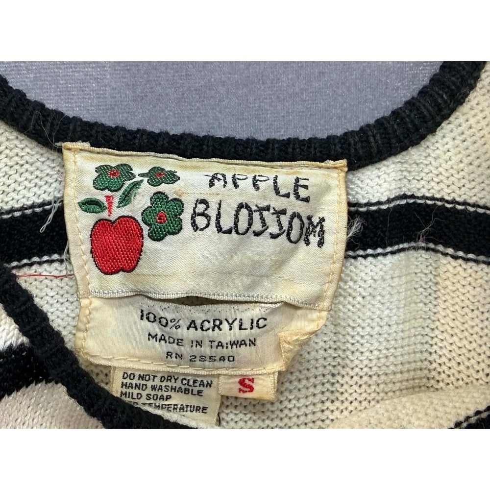 Vintage Apple‎ Blossom 100% Acrylic Sleeveless Dress Size Small - Picture 12 of 13